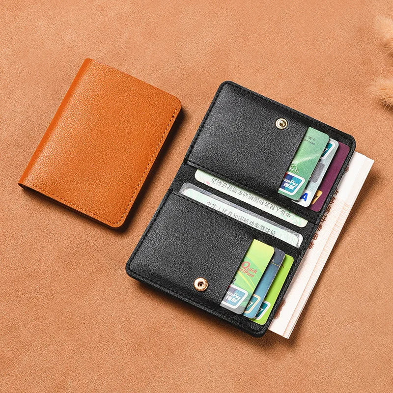 New Women's Wallet Simple Folding Button Small Wallet