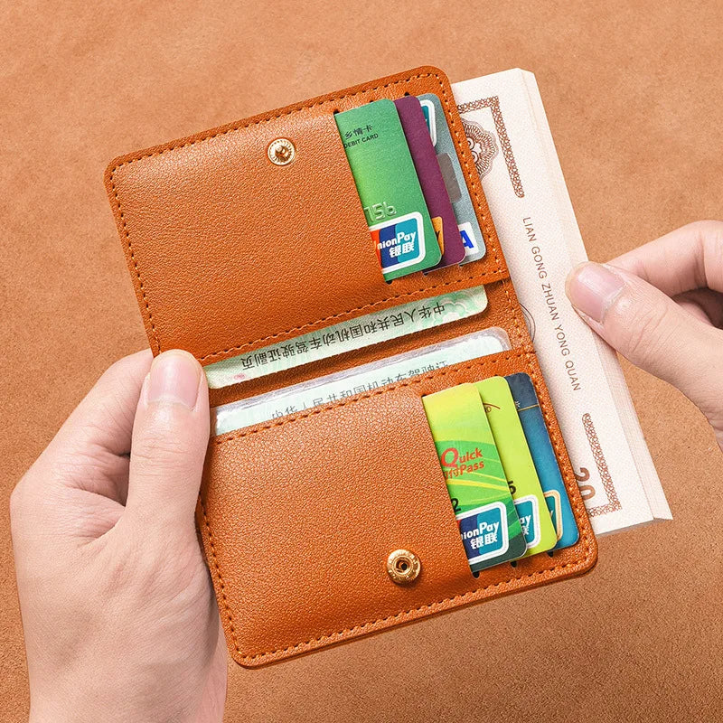New Women's Wallet Simple Folding Button Small Wallet